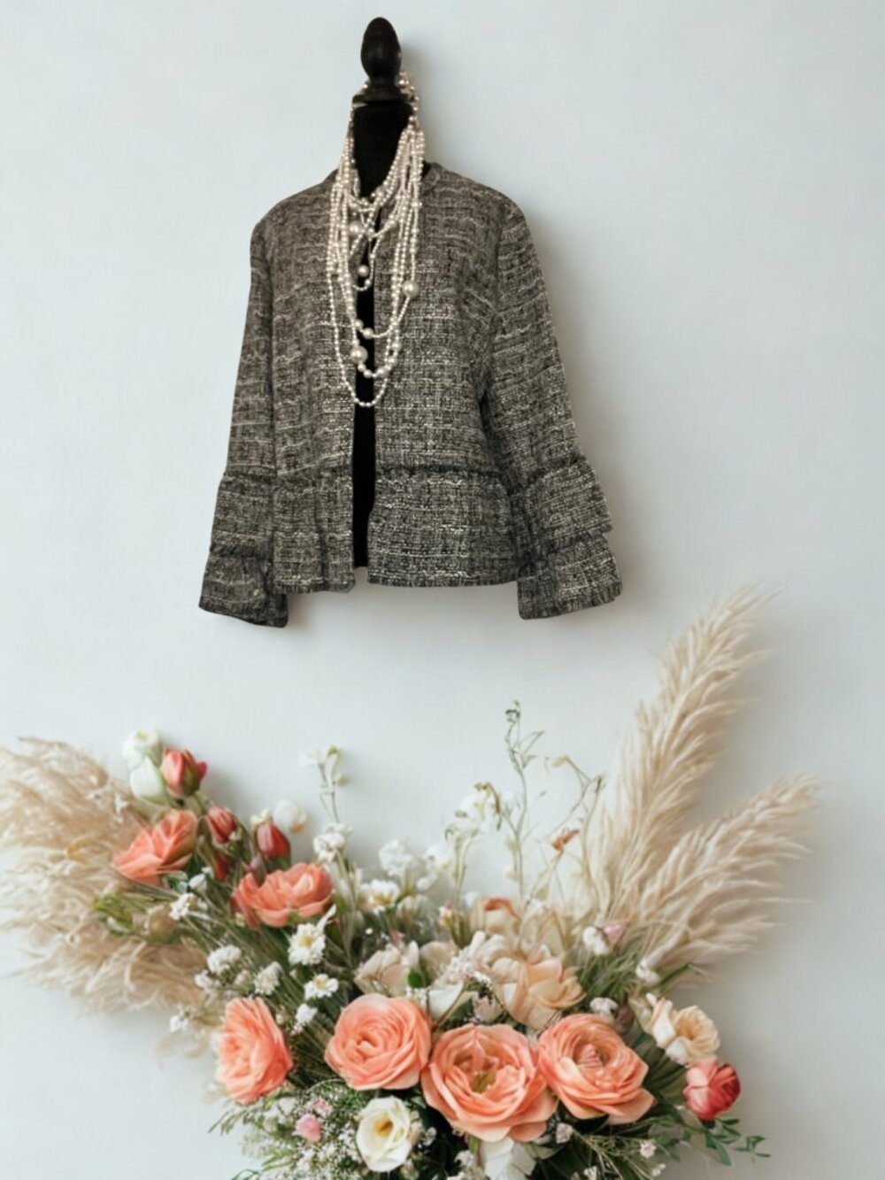 Chico's Wool Layered Sleeve Blazer